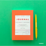 Orange - Vintage new color dateless weekly journal planner 