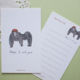 Hello Today Hushed brown small message card and envelope set