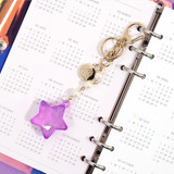 Example of use - Twinkle star acrylic key ring clip holder