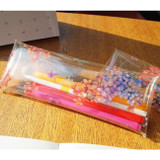 Example of use - Moons friends flower clear folding pencil case