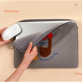 13 inch - Beard man boucle canvas iPad laptop pouch case