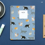 Cat - Lovable spiral bound lined notebook ver2