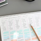 Example of use - Believe time tracker spiral dateless study planner