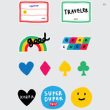 01 - 2NUL Traveler colorful luggage deco sticker set