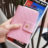 Pink - Play Obje Diamond pattern travel passport case holder