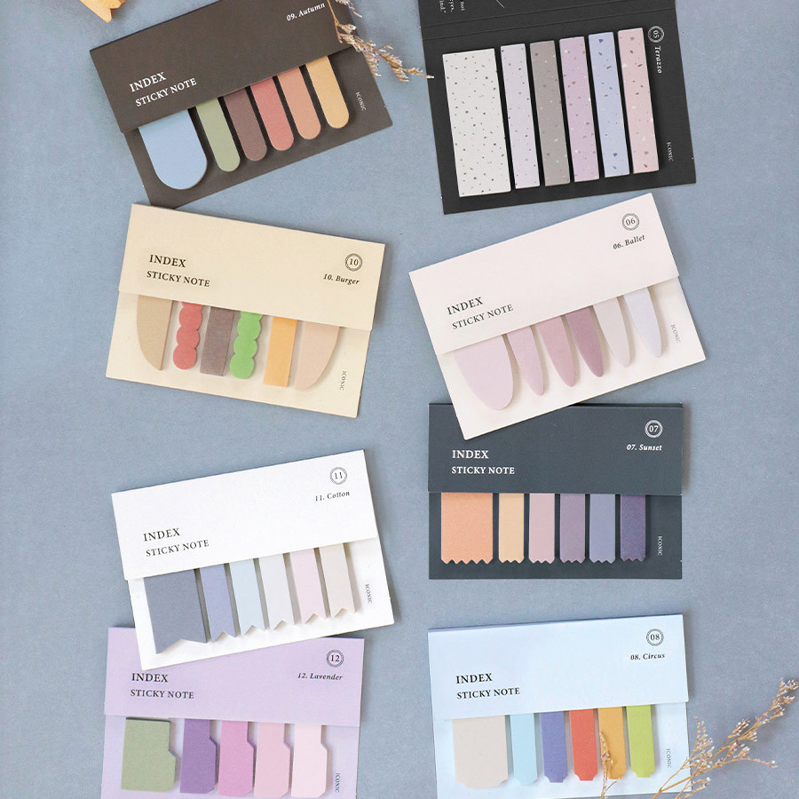 ICONIC Index sticky memo point bookmark set