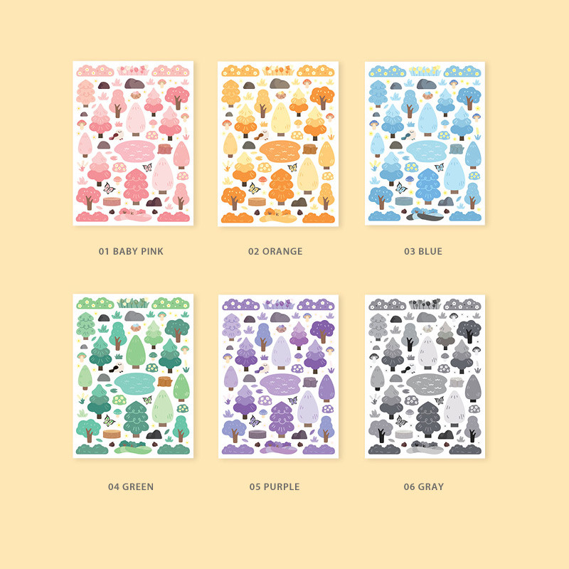 Background Ocean Removable Paper Sticker 01-06