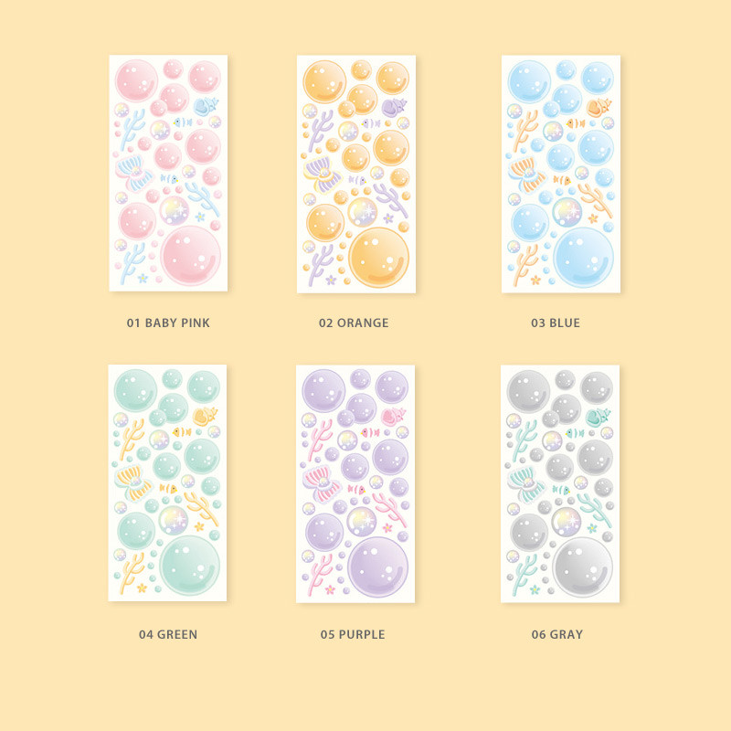 Background Ocean Removable Paper Sticker 01-06