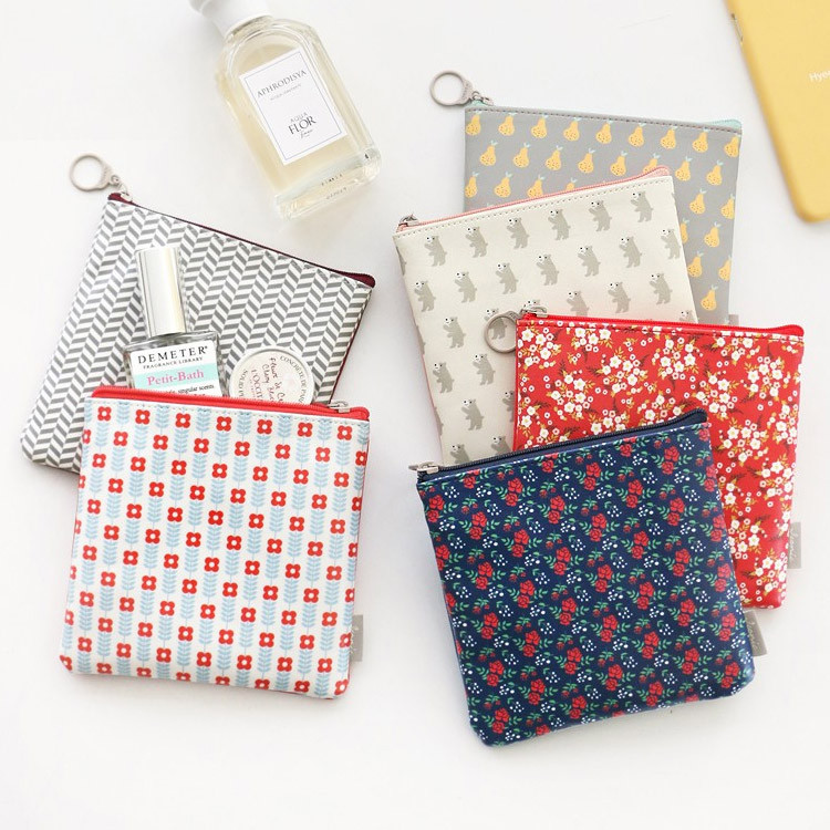 Unique pattern medium zipper pouch - fallindesign