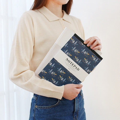 Indigo World map pattern wirebound lined notepad - fallindesign