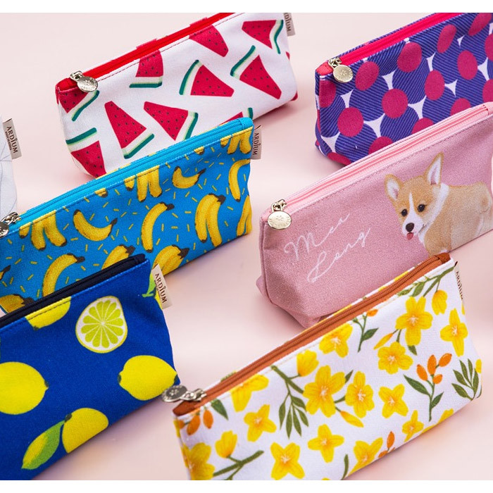 Ardium Pattern canvas zipper pouch - fallindesign