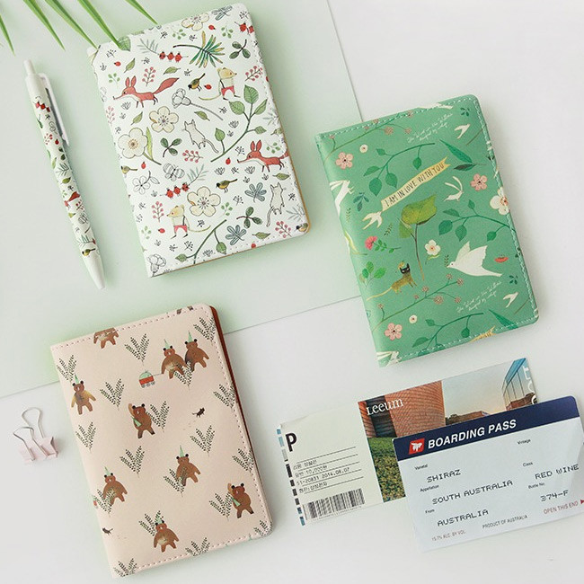 Indigo Willow story pattern soft passport cover case fallindesign