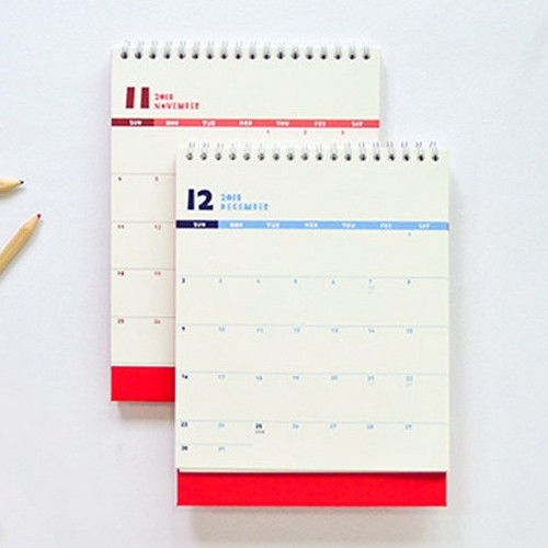 Jam studio 2019 Heart spiral bound cute desk calendar