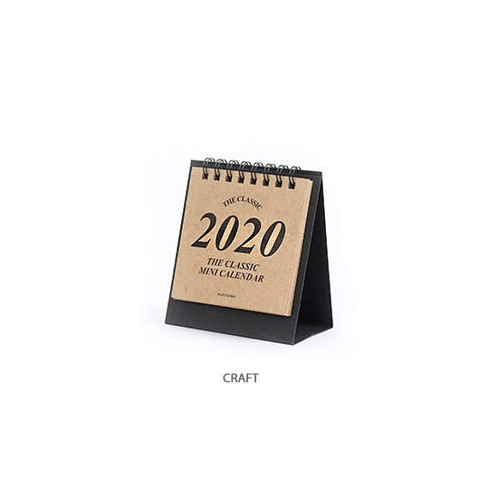 Wanna This 2020 Classic small spiral bound desk calendar
