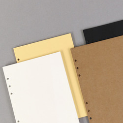 PAPERIAN Paper board 6-ring A5 size blank notebook refill