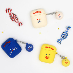 ROMANE Donat Donat AirPods case silicone cover with Keyring