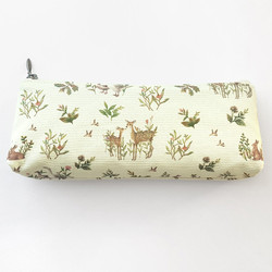 O-CHECK Harmony cotton zipper pencil case pouch