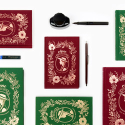 Anne small hardcover undated monthly planner notebook