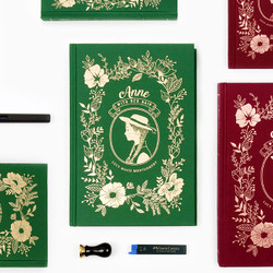 Anne large hardcover undated monthly planner notebook