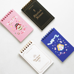 Bookfriends World literature small spiral bound grid notepad