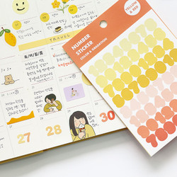 Usage example - Indigo Color and Gradation Number sticker set
