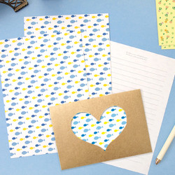 2young Heart point letter and envelope set