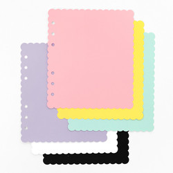 2NUL Biscuit wide A6 6 ring blank note paper refill set