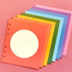 Color circle - Jam Studio Circle grid wide A6 6 ring notepaper refill set