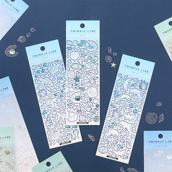 Wanna This Ocean Twinkle Line Sticker
