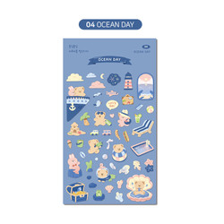 04 Ocean day - Dash And Dot Chubby Removable Paper Sticker 01-06
