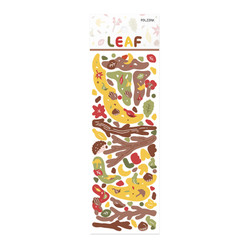 Appree Leaf Frame Glitter Removable Sticker