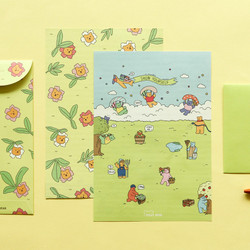 Garden - Dailylike Jelly Bear Daily Letter and Envelope Set 01-04