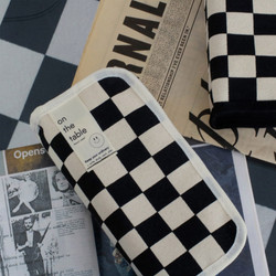 After The Rain On The Table Checkerboard Zipper Pencil Case