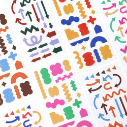 Paperian Pigment Arrow Shape Clear Removable Sticker Pack