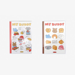Dailylike My Buddy B6 Clear PVC Cover Notebook 01-02