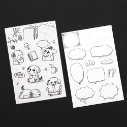 2 sheets of set - PLEPLE Bodle Removable Sticker and Speech Bubble Sticker Set