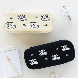 Running Little Puppy Zipper Pencil Case Pouch