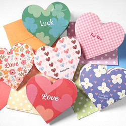 Heart Four Leaf Clover Folding Letter And Envelope Set