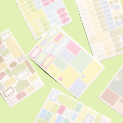 Basic Shape Paper and Clear Sticker Pack