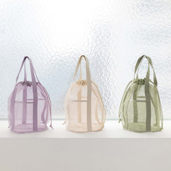 Travel Mesh Drawstring Bucket Bag Tote Ver2