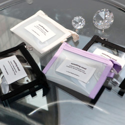 O-check Something Usual Clear Zipper Card Holder Wallet