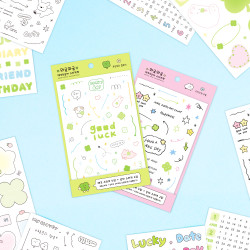 Doodling Clover Deco Date Sticker Pack