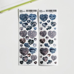 Bonne Journee Sun Glitter Heart Sticker Seal