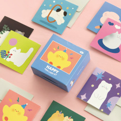 Iconic Happy Mini Assorted Greeting Cards Envelope Set