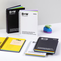 Ardium B+W Rainbow Wire-bound Lined Notebook