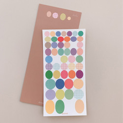 Hoho Munbanggu Round Round Paper Glitter Sticker