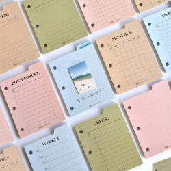 Plepic Freestyle Small 3-Hole Refill Paper Index Notepad