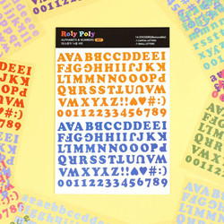 Paperian Roly Poly Alphabet & Number Removable Sticker Pack