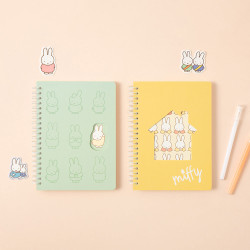 Miffy Shape B6 Wire Binding Lined Notebook