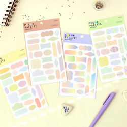 Paperian Color Palette Shapes Transparent Sticker Pack